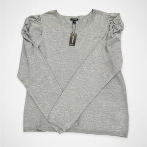 Express Light Gray Knit Sweater